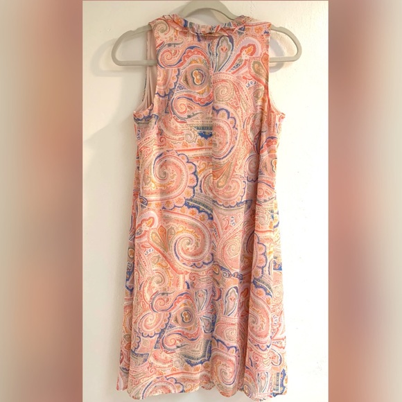 Peach Paisley Print Tommy Hilfiger Dress XS - S NWT - Picture 2 of 4